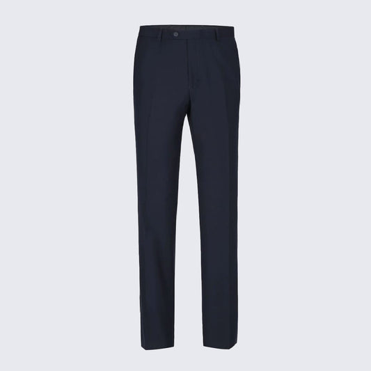 Men's Dark Navy Slim Fit Pants- Unhemmed