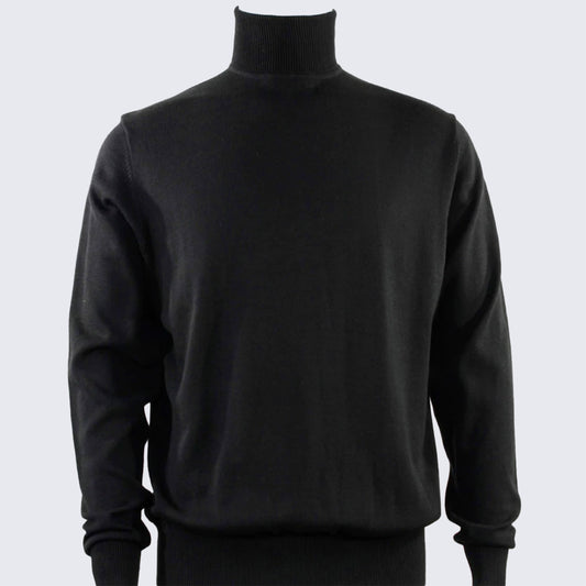 Men's Black Turtleneck Sweater