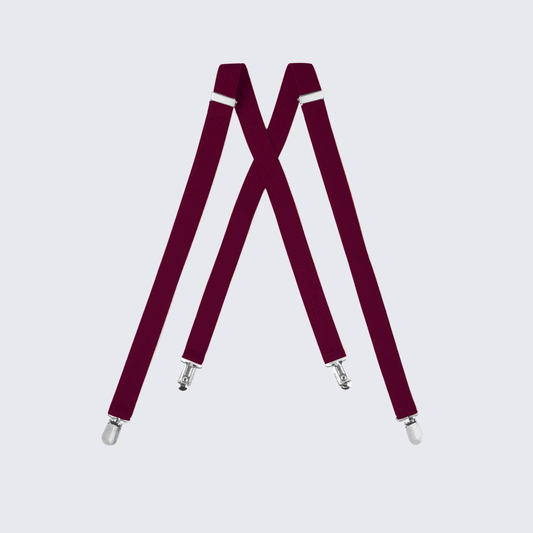 Burgundy Suspenders  for Kids Teen Children - Wedding