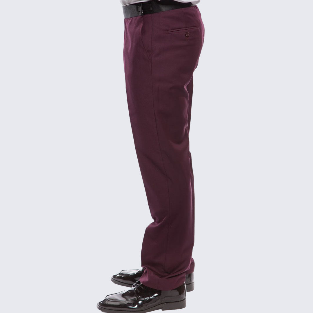 [DISCOUNTED] Burgundy Tuxedo Slim Fit One Button Peak Framed Lapel - Limited Sizes